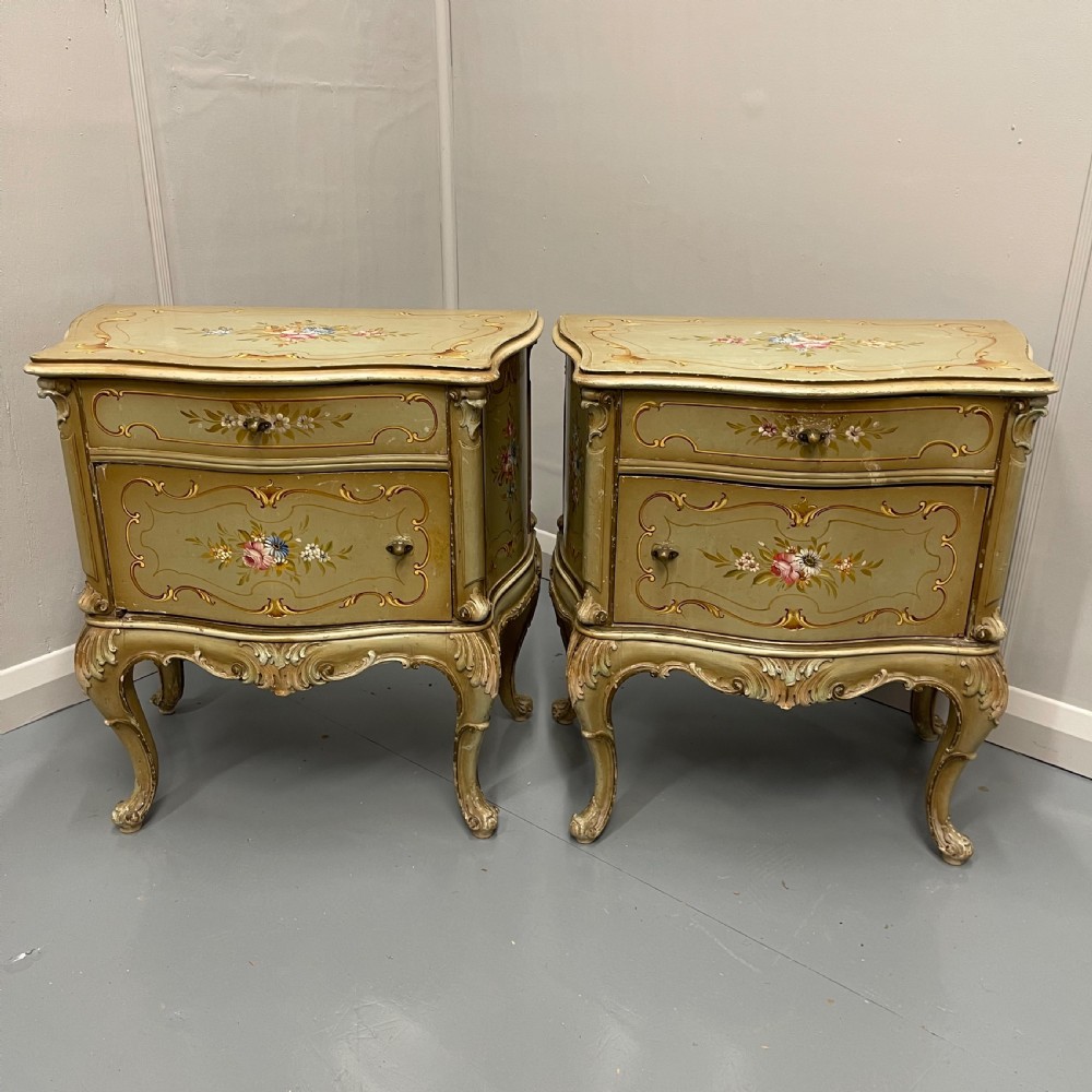 Pair of Venetian bedside cabinets  View II