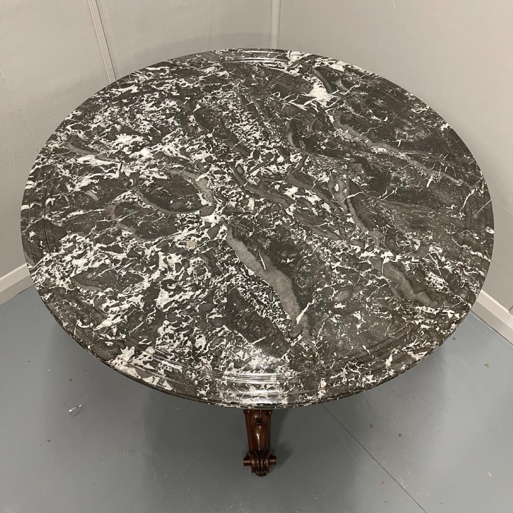 French 19th century marble top Gueridon centre table View V