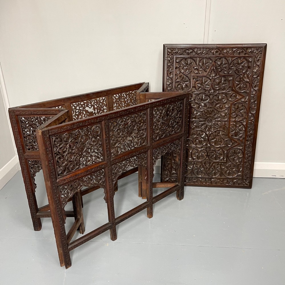 Anglo Indian teak folding side table View II