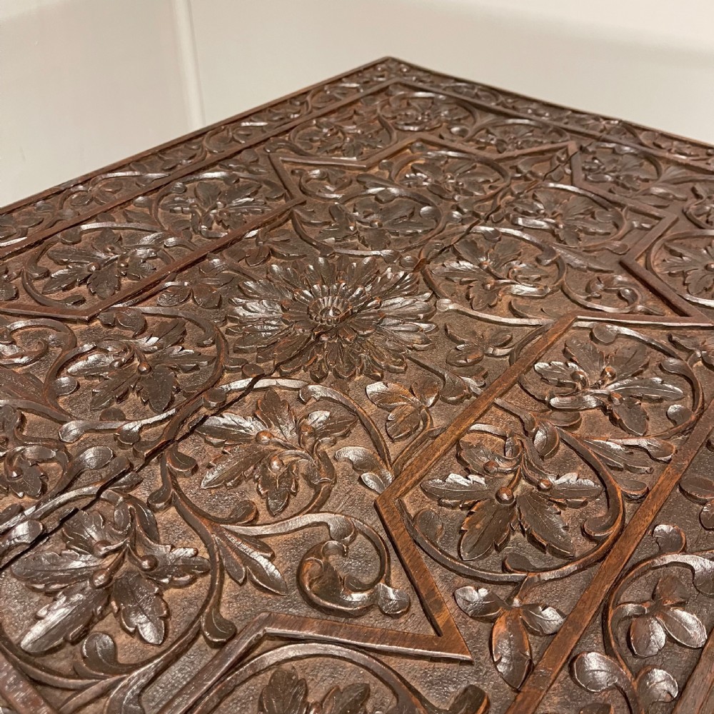 Anglo Indian teak folding side table View VI