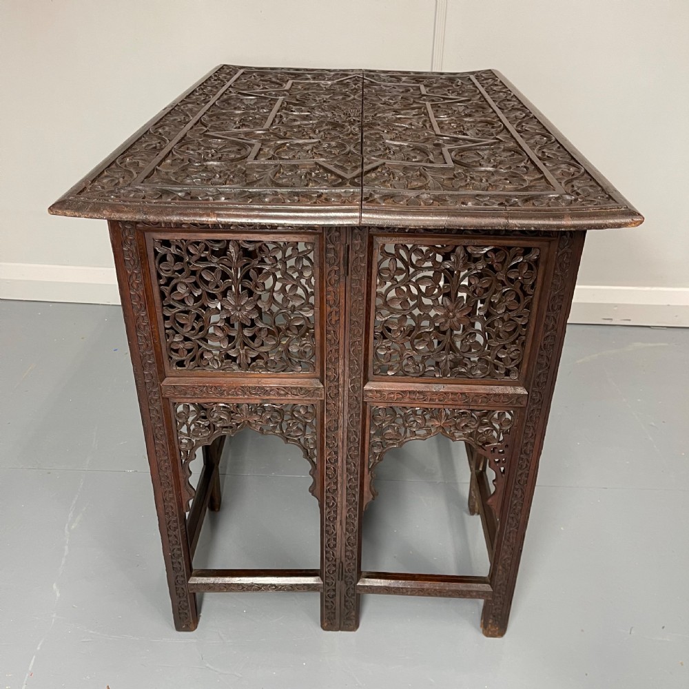 Anglo Indian teak folding side table View VIII