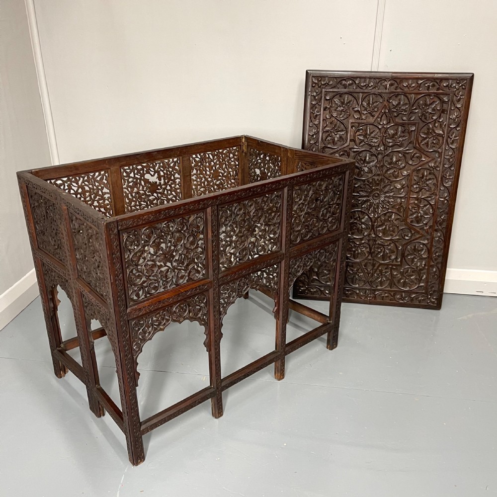 Anglo Indian teak folding side table View X