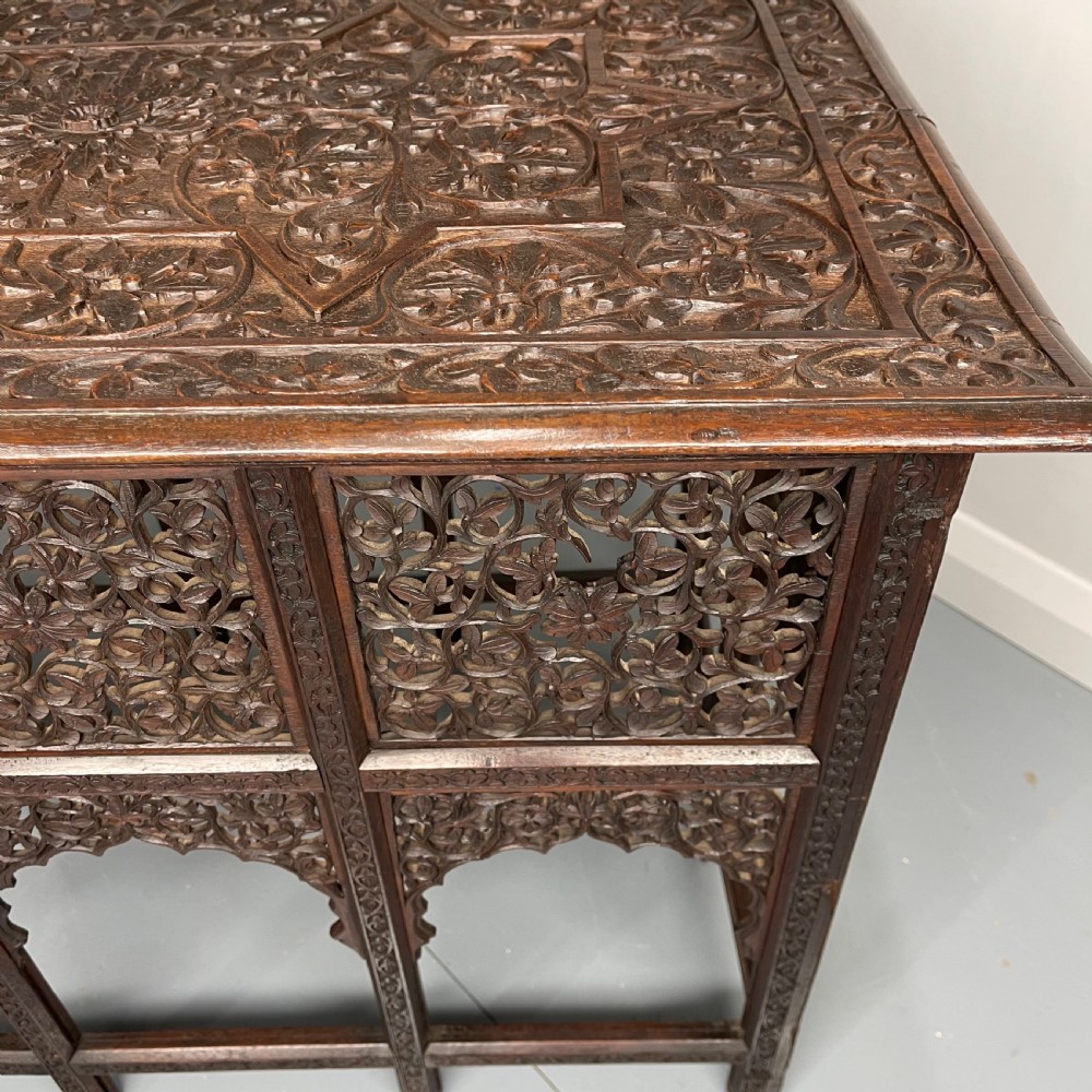 Anglo Indian teak folding side table View XIV