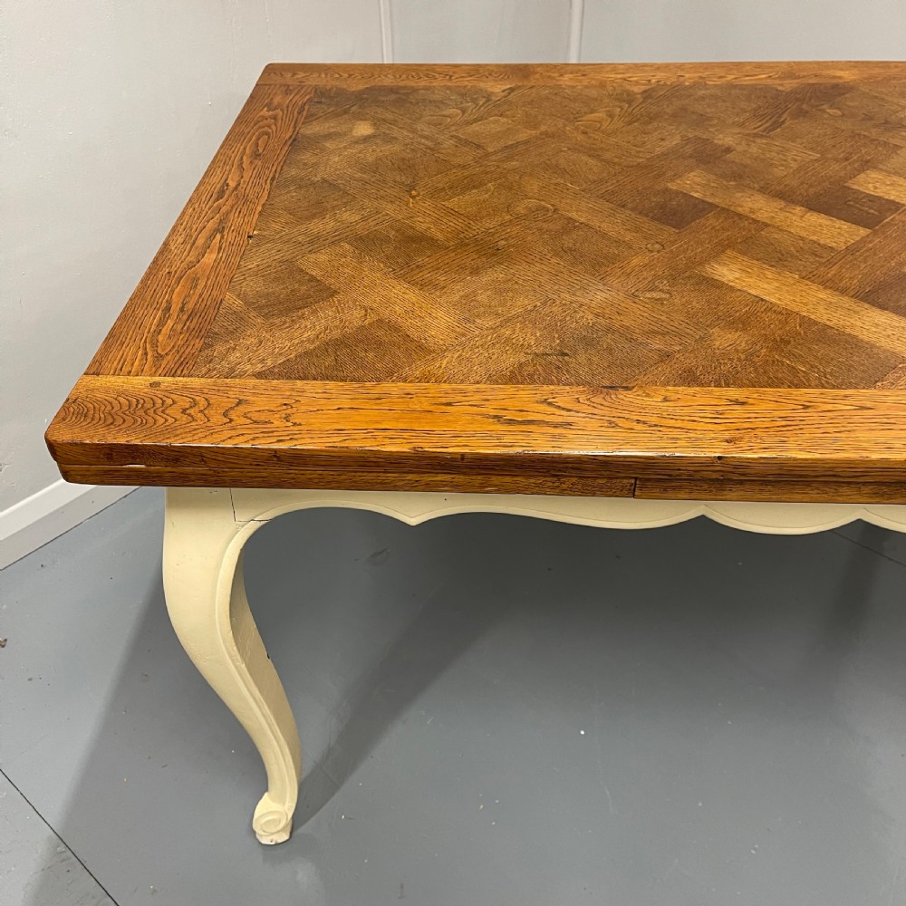 French oak parquet extending table  View IV