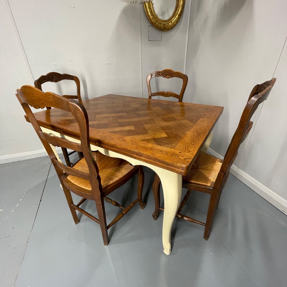 French oak parquet extending table  View VIII