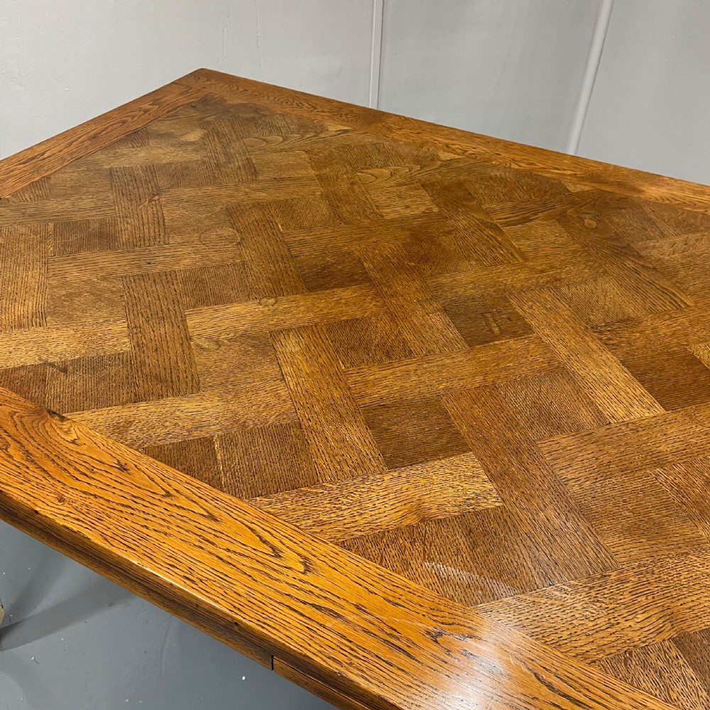 French oak parquet extending table  View IX