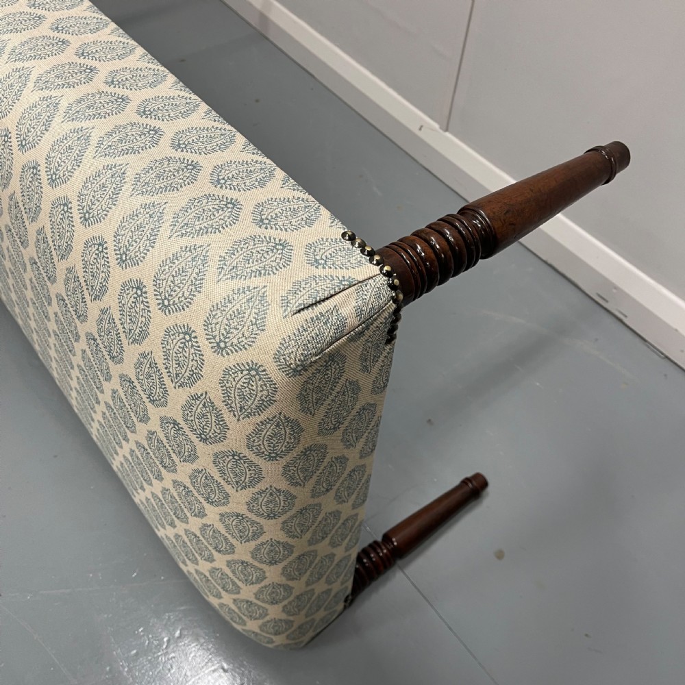 Regency footstool with turned legs and leaf motif View IV