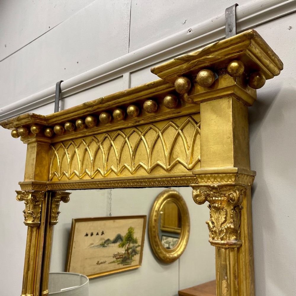 Regency gilt pier mirror with cluster columns View III