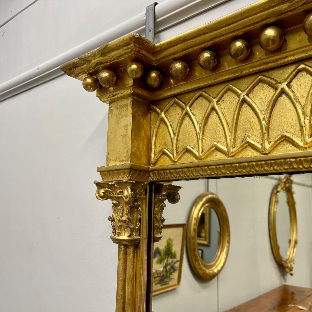 Regency gilt pier mirror with cluster columns View IV