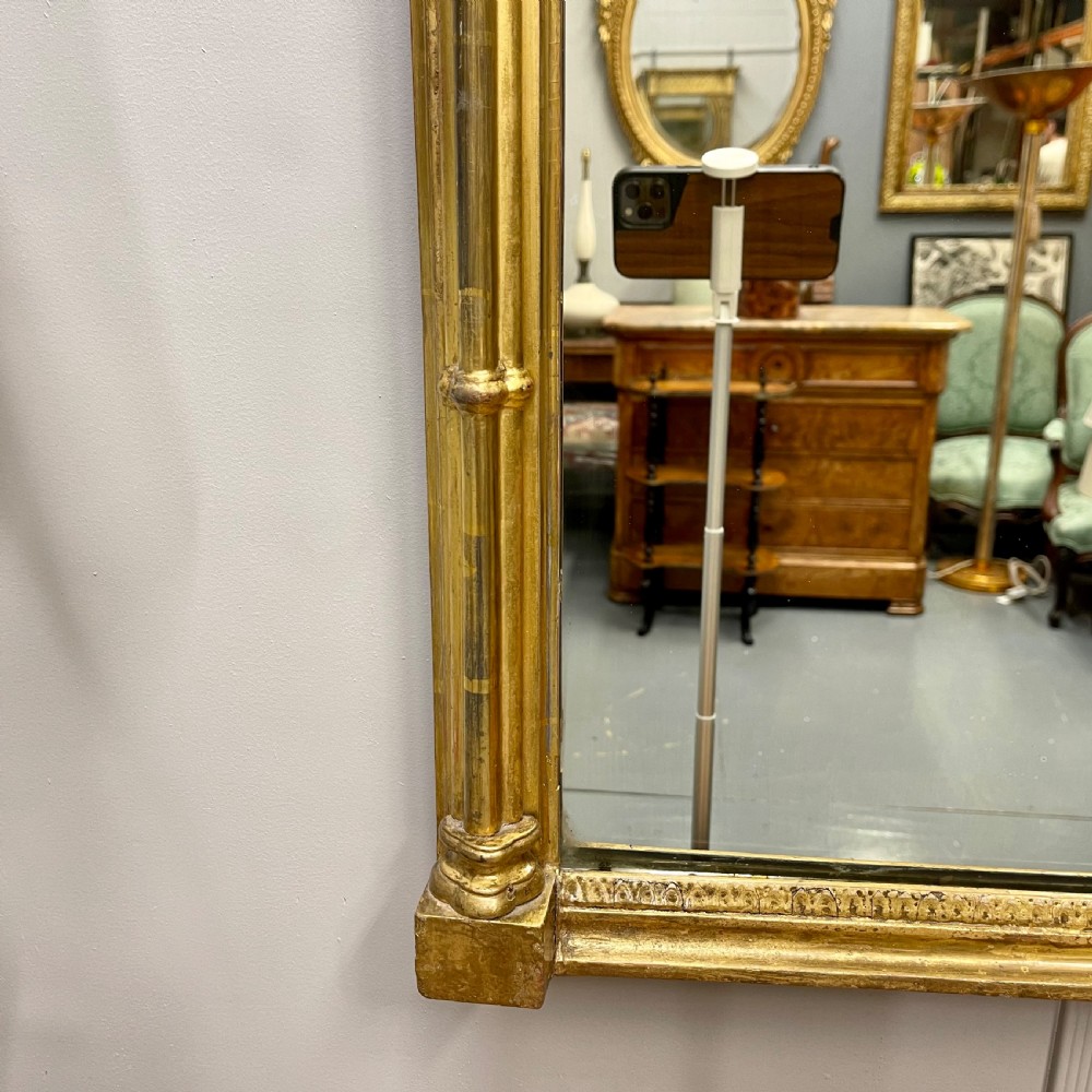 Regency gilt pier mirror with cluster columns View V