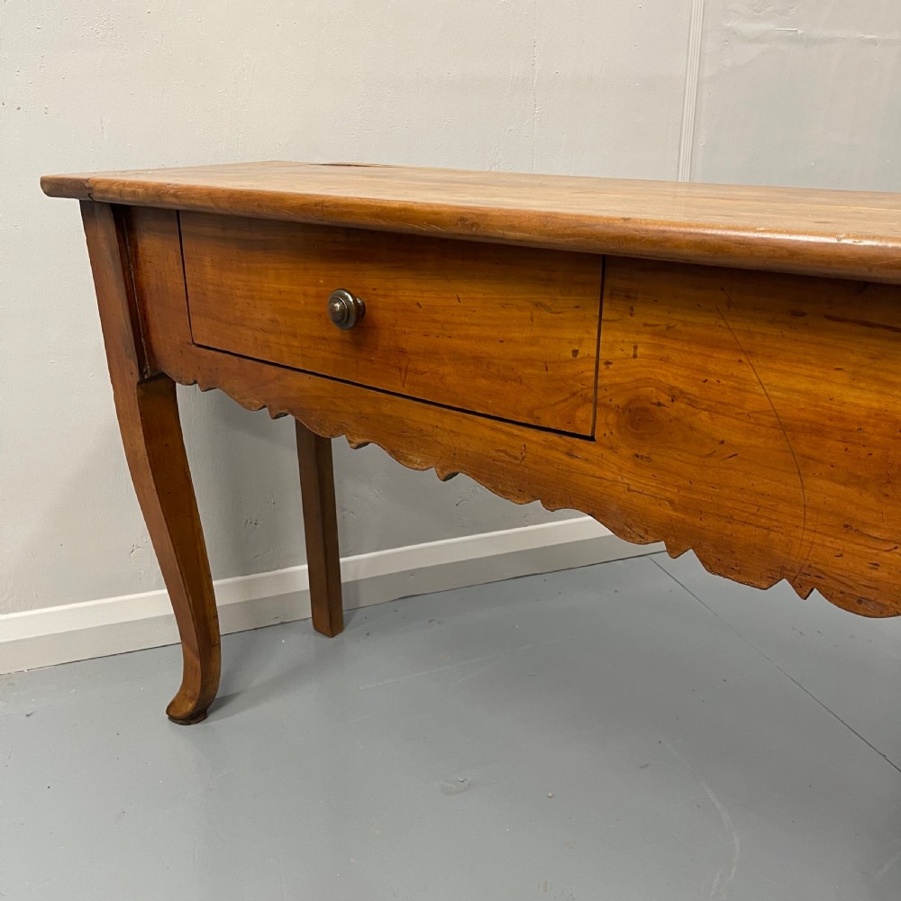 Pair of French cherrywood server console tables View VII
