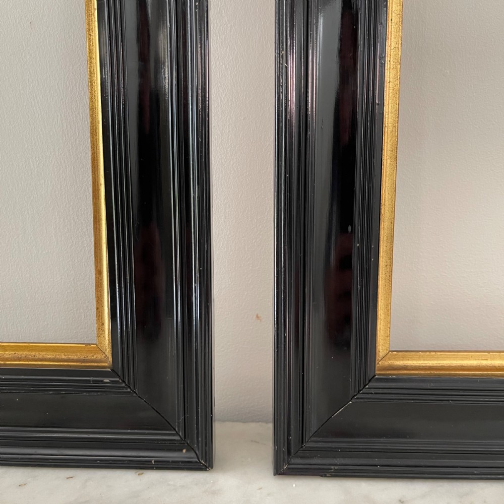 Pair of black lacquered pier mirrors  View IV