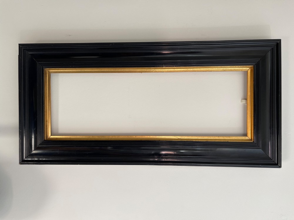 Pair of black lacquered pier mirrors  View VI