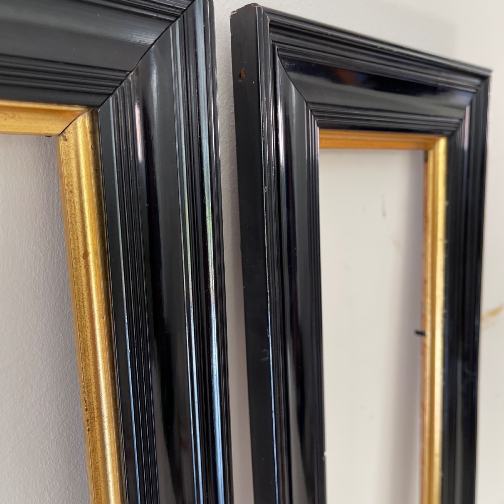 Pair of black lacquered pier mirrors  View VII