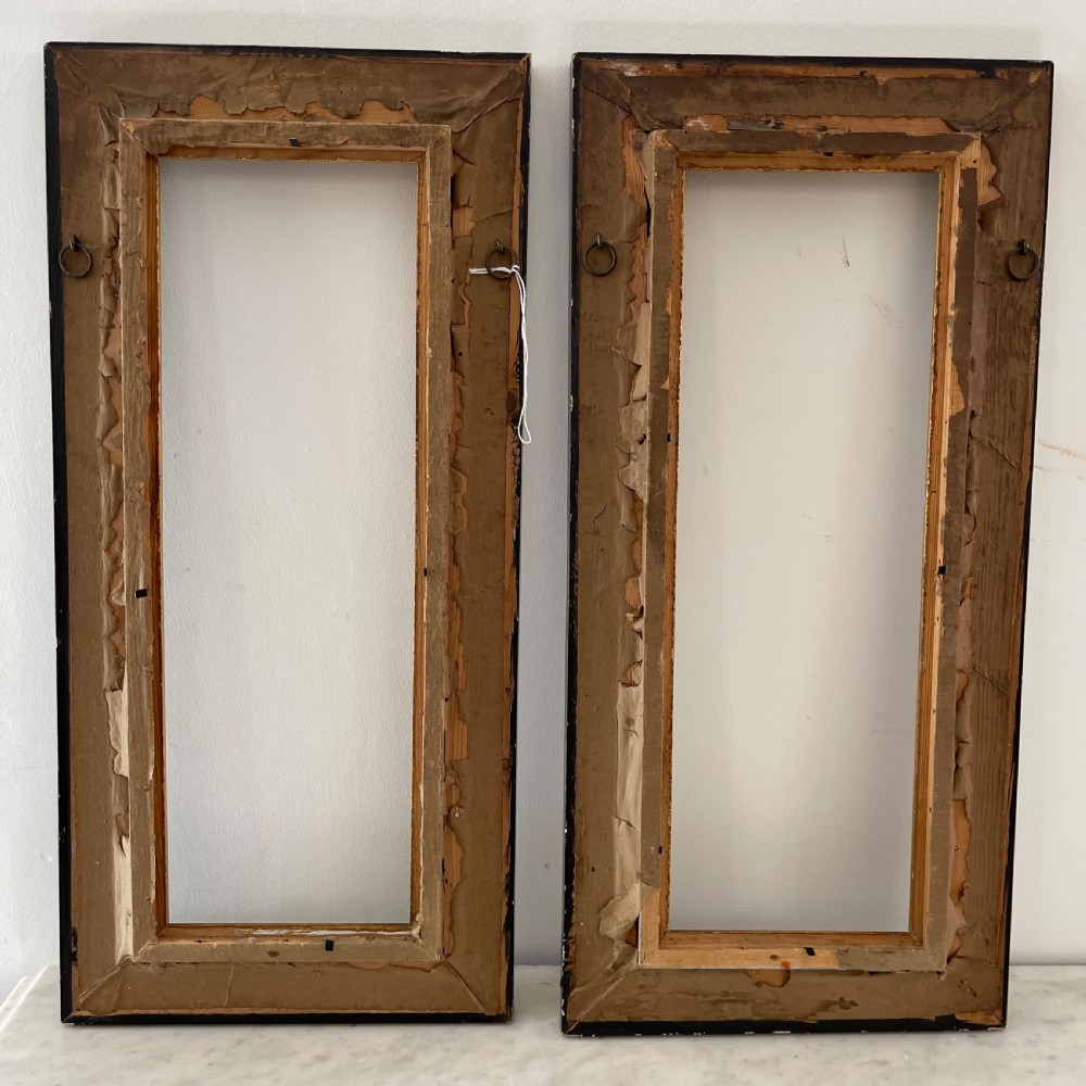 Pair of black lacquered pier mirrors  View VIII