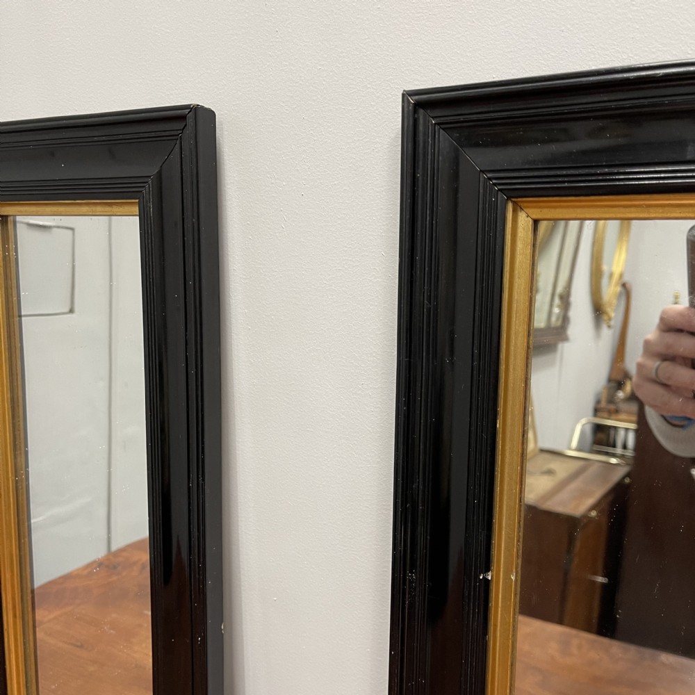Pair of black lacquered pier mirrors  View XI
