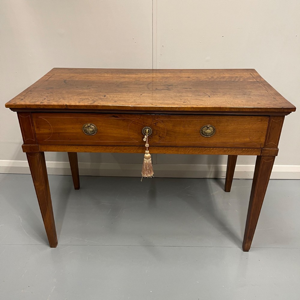French provincial Empire fruitwood inlaid desk View II