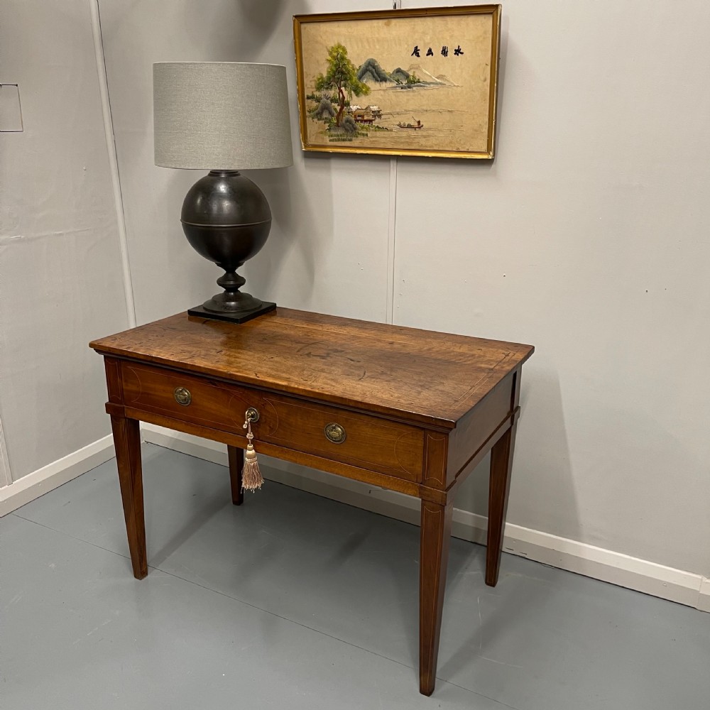 French provincial Empire fruitwood inlaid desk View IV