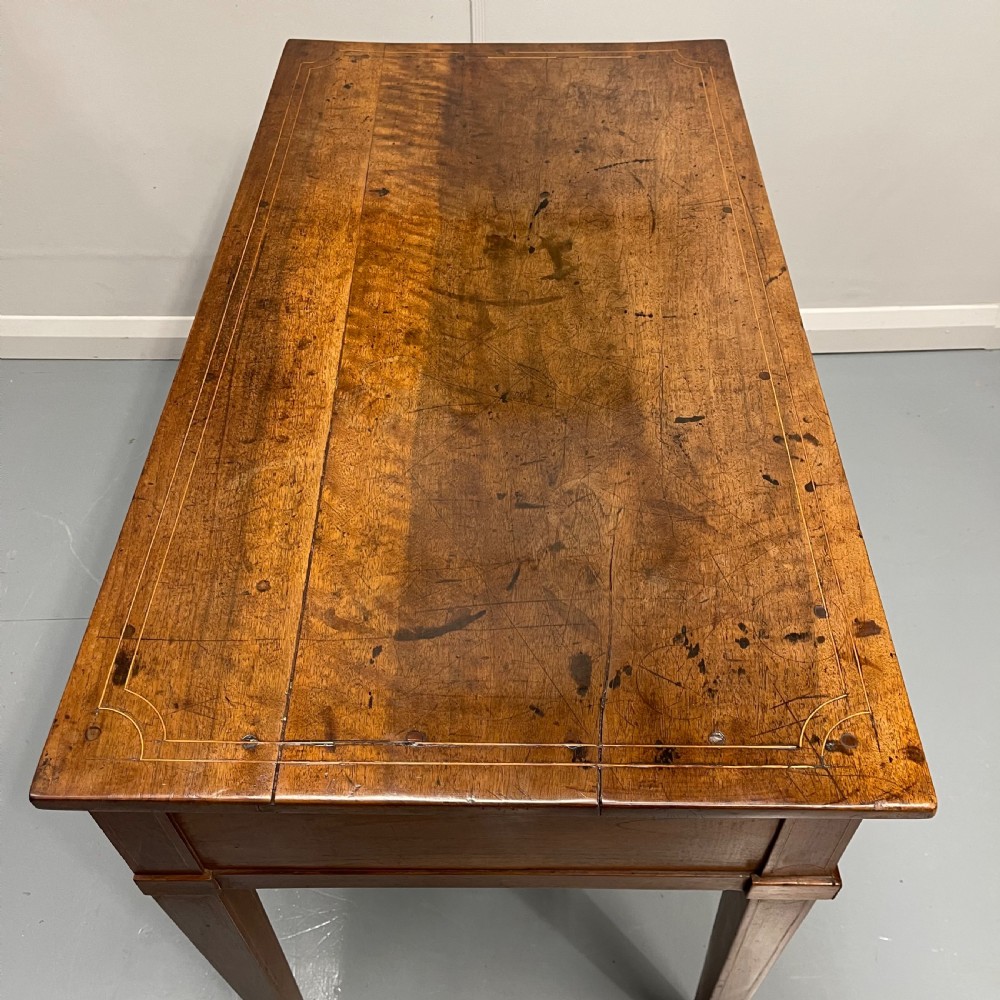 French provincial Empire fruitwood inlaid desk View V