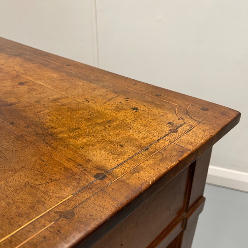 French provincial Empire fruitwood inlaid desk View VI