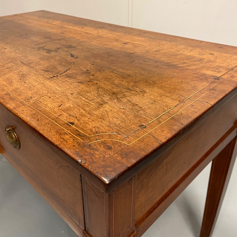 French provincial Empire fruitwood inlaid desk View IX