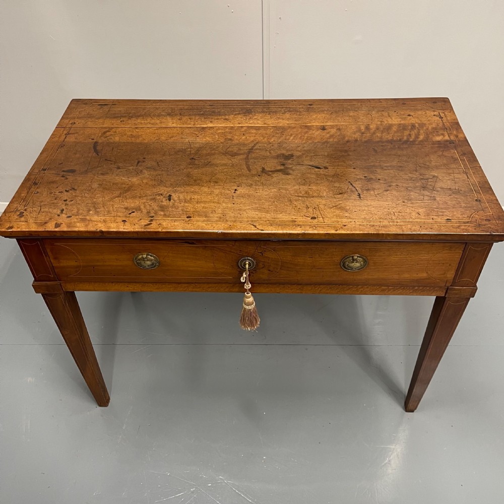 French provincial Empire fruitwood inlaid desk View XIII