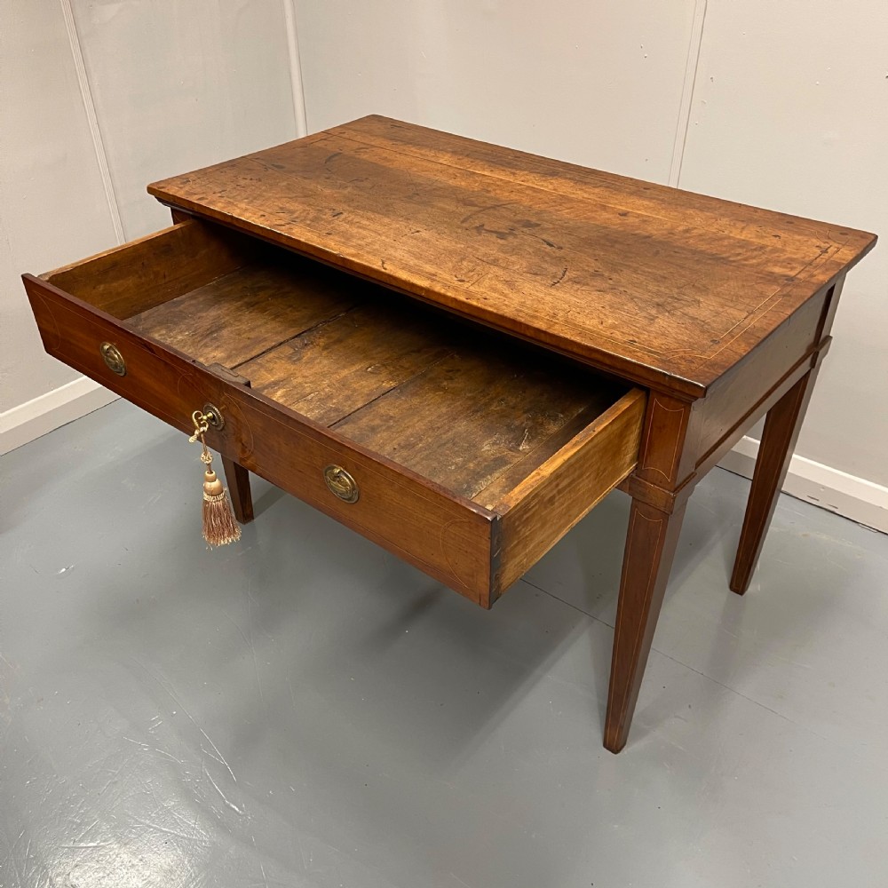 French provincial Empire fruitwood inlaid desk View XV
