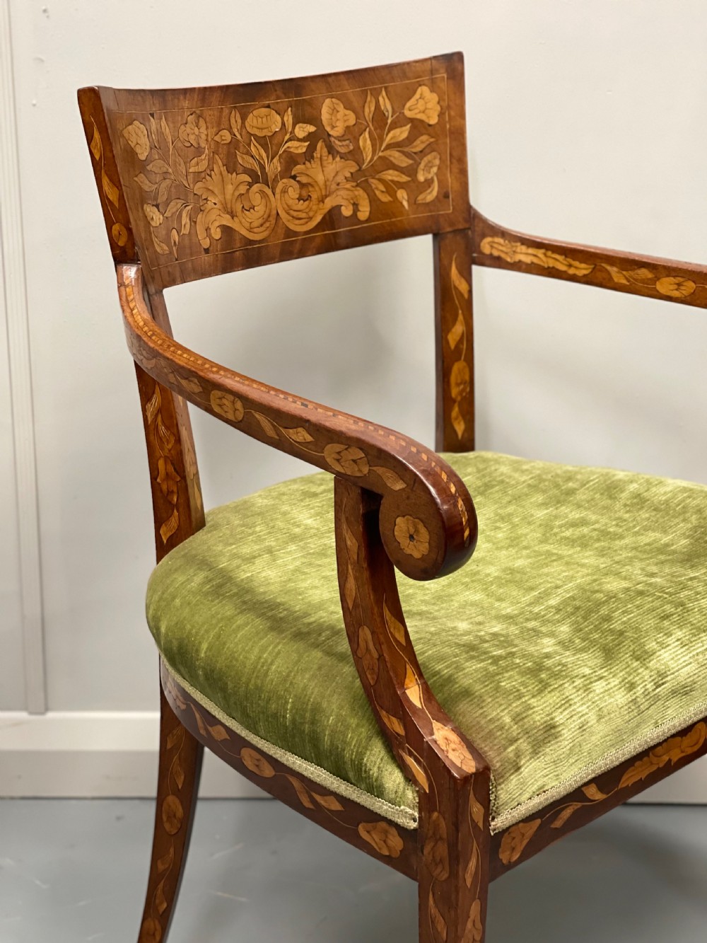 19th century Dutch marquetry armchair View VI