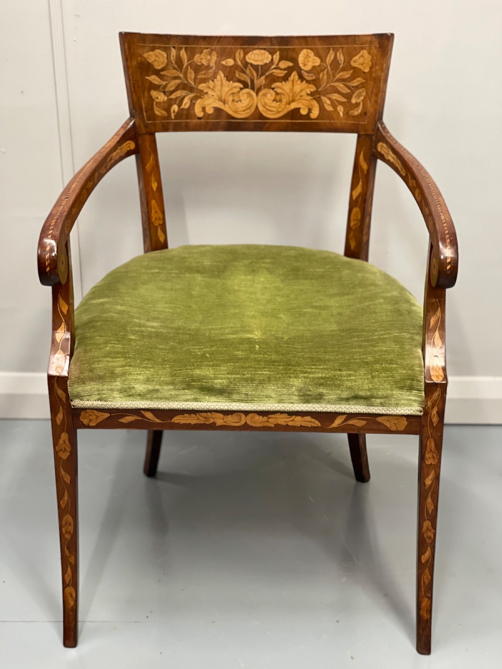 19th century Dutch marquetry armchair View VII