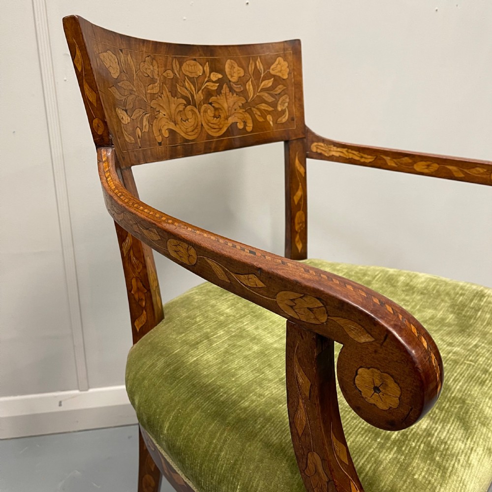 19th century Dutch marquetry armchair View VIII