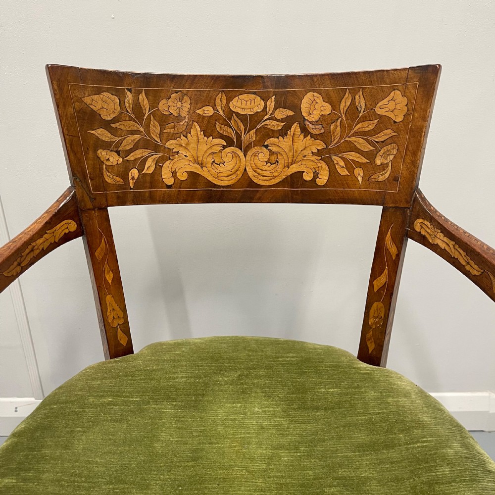 19th century Dutch marquetry armchair View X