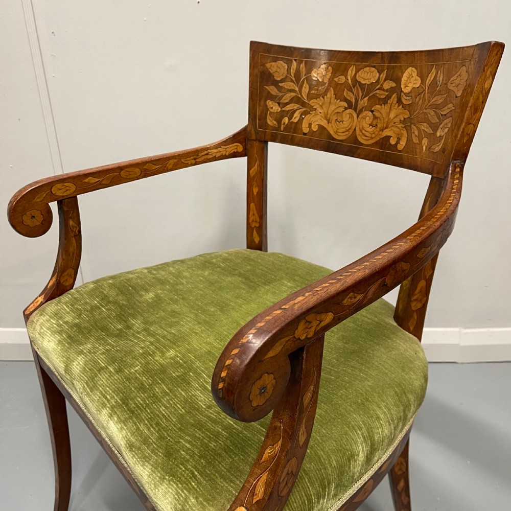 19th century Dutch marquetry armchair View XII