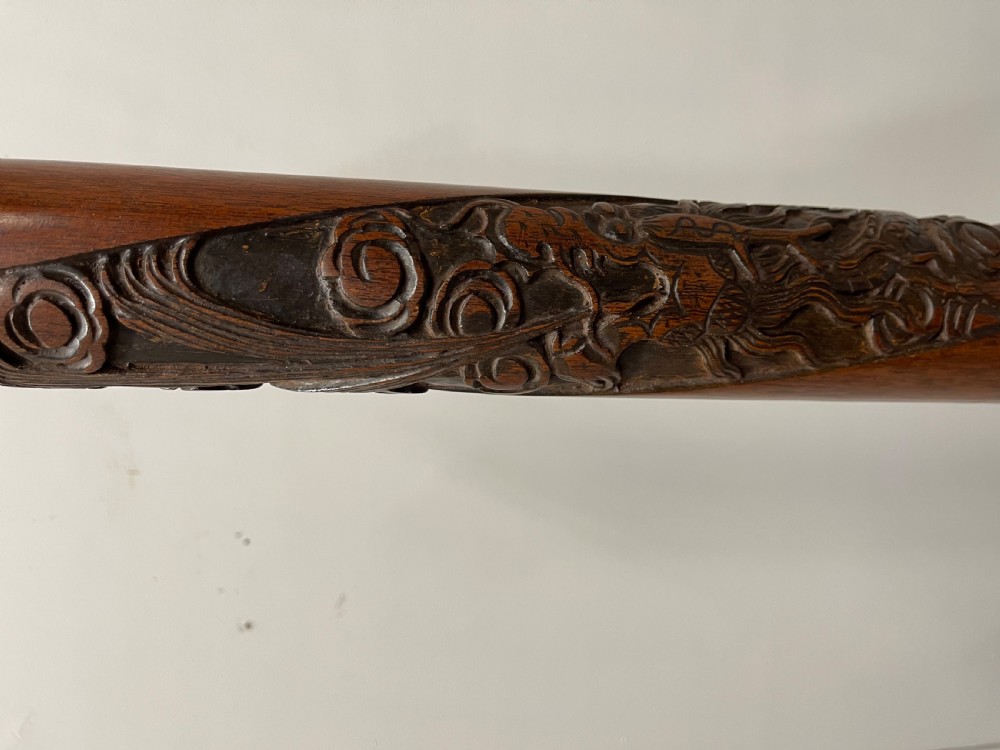 Carved mahogany dragon floor standard lamp View V