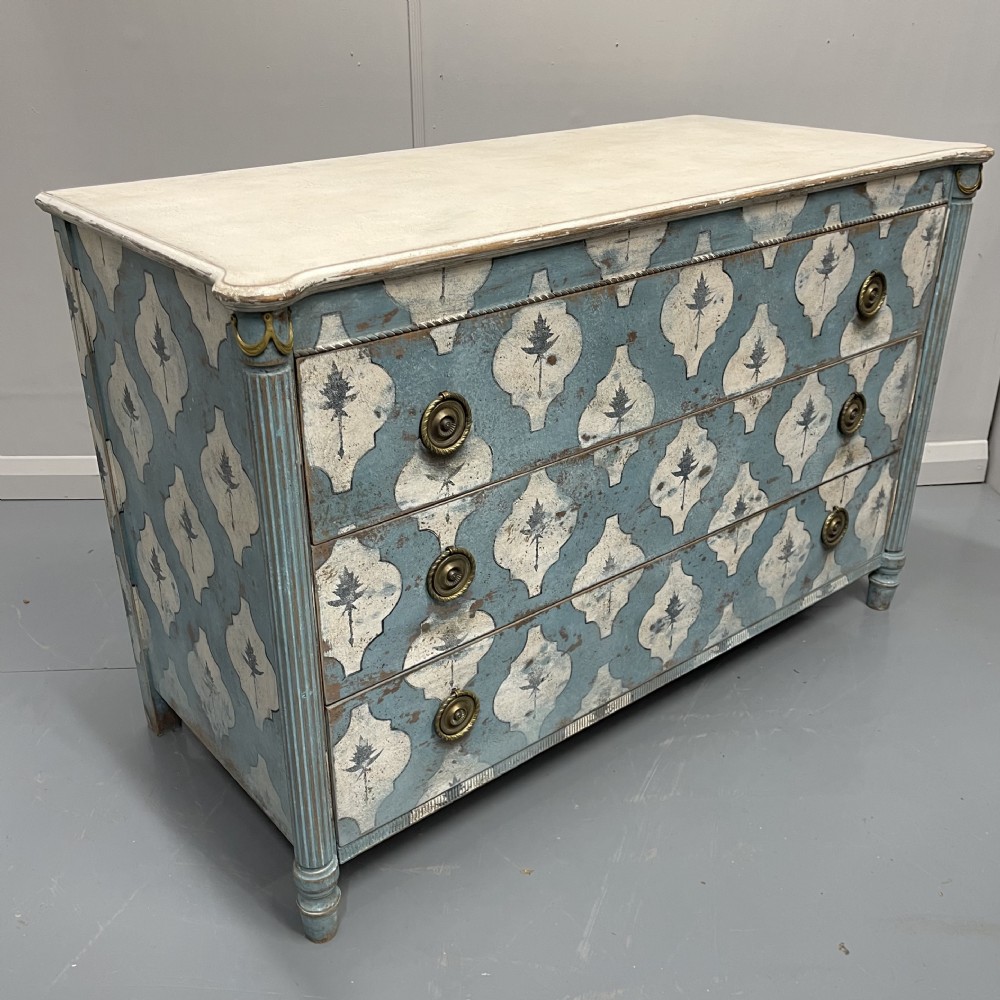 French empire style stencil painted commode 