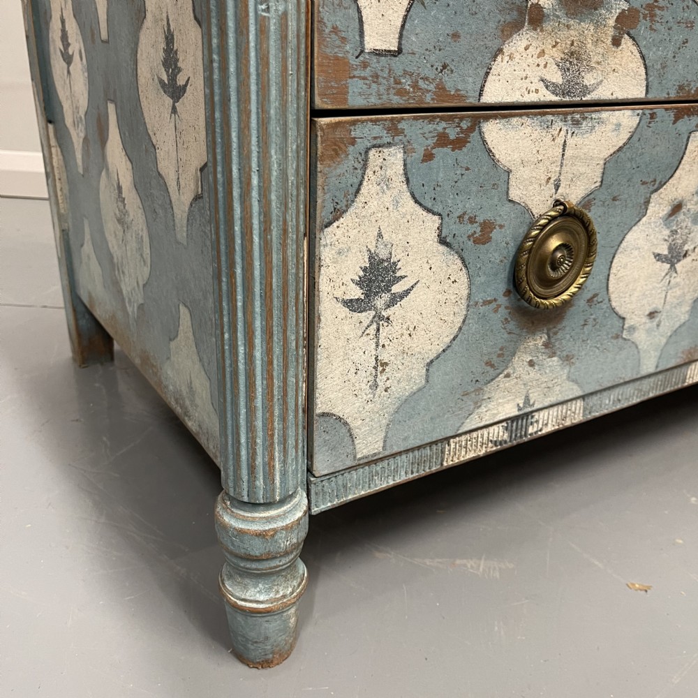French empire style stencil painted commode  View IX