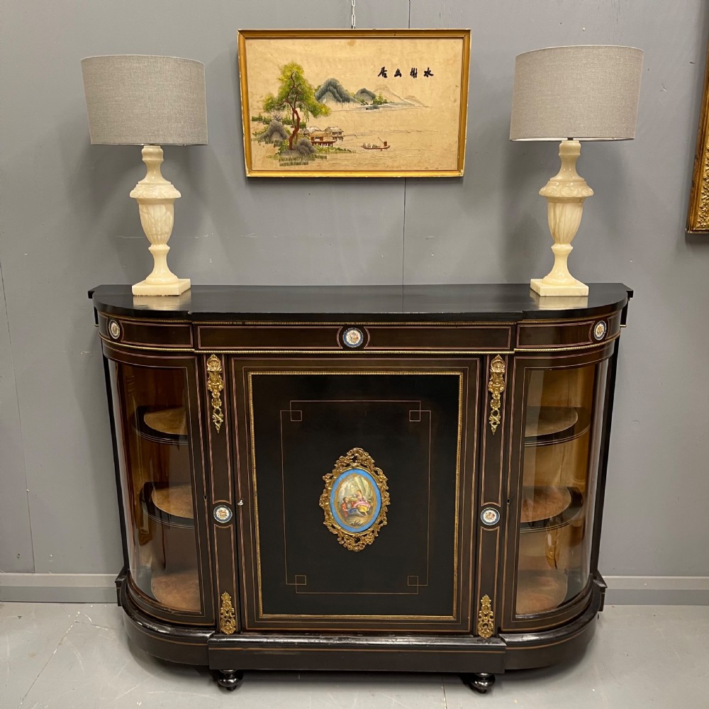 Victorian ebonised and inlaid credenza View II