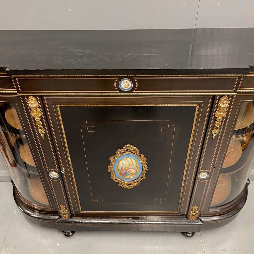 Victorian ebonised and inlaid credenza View IV