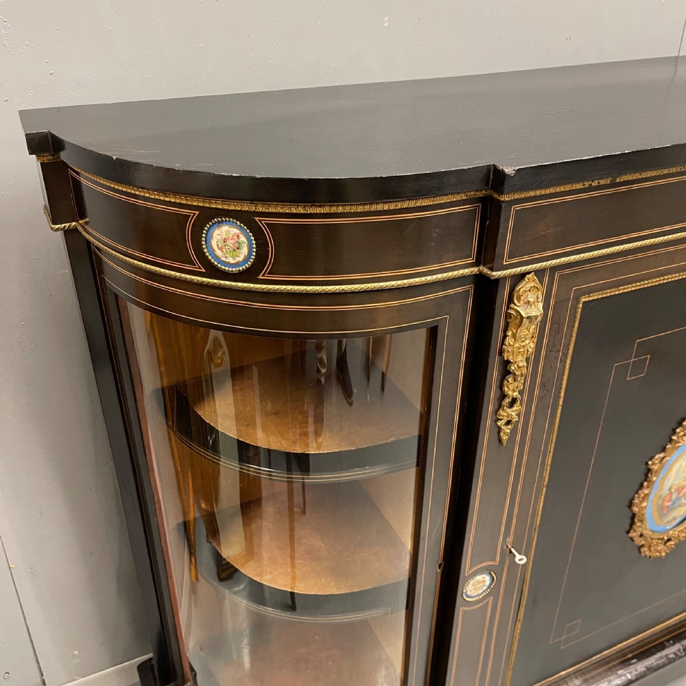 Victorian ebonised and inlaid credenza View VI