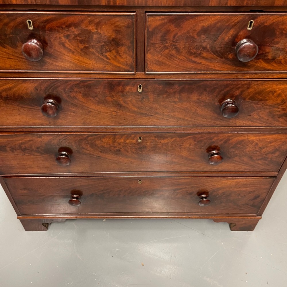 Georgian mahogany chest of drawers with hidden drawer View II