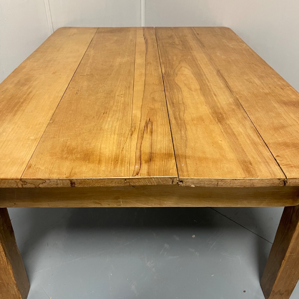 Large antique scrub pine coffee table View III