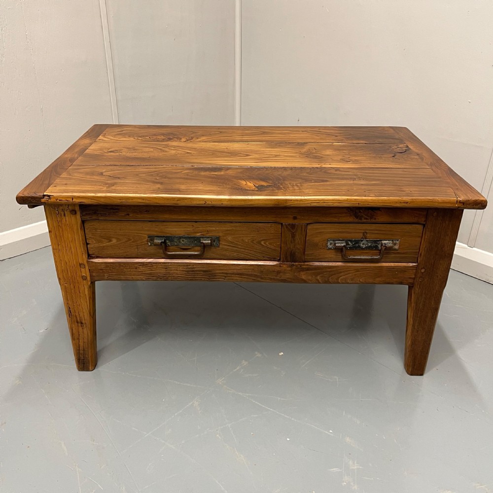 French chestnut coffee table with drawers  View III