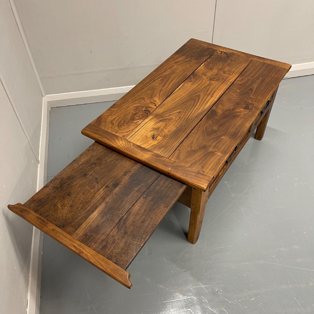 French chestnut coffee table with drawers  View VI