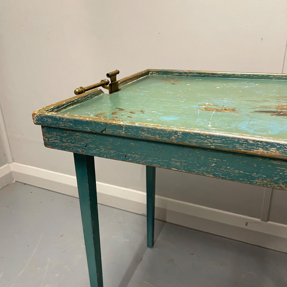 Chinoiserie folding tray side table View XI