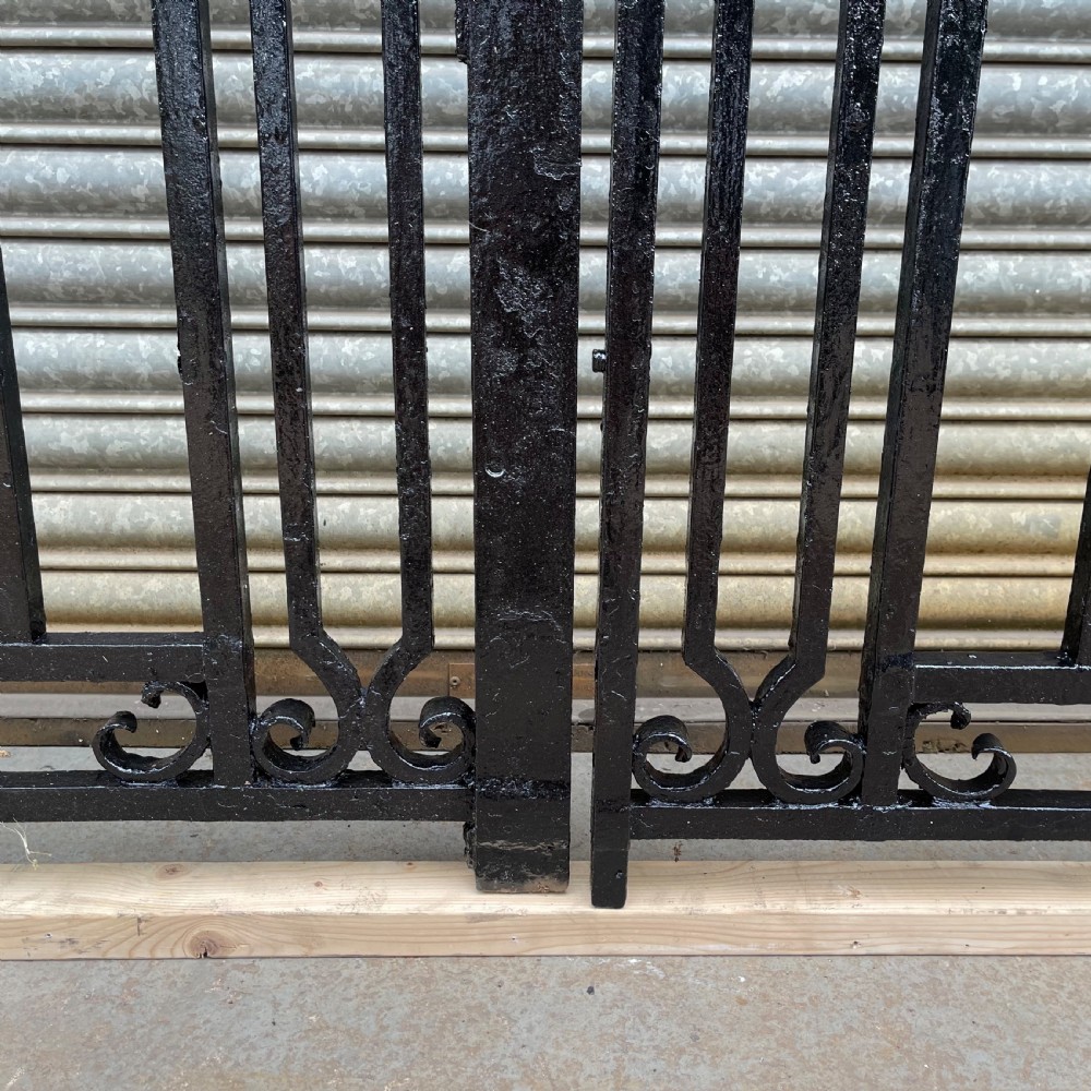 Victorian 10ft 6’’ solid wrought iron driveway gates View IX
