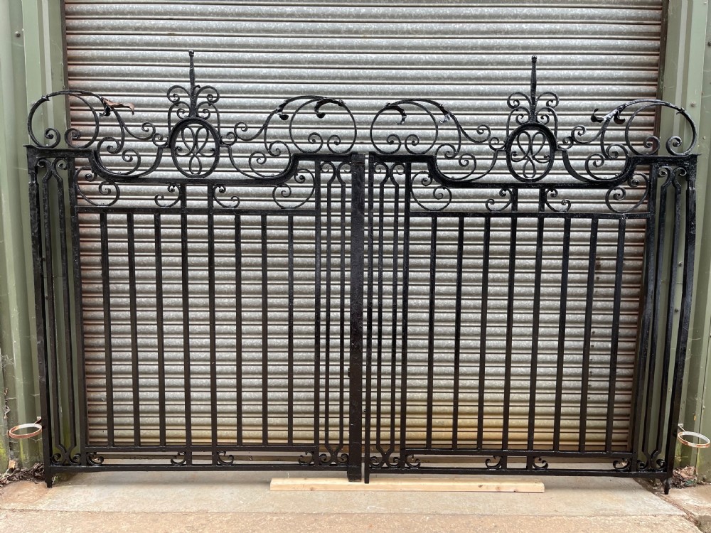 Victorian 10ft 6’’ solid wrought iron driveway gates