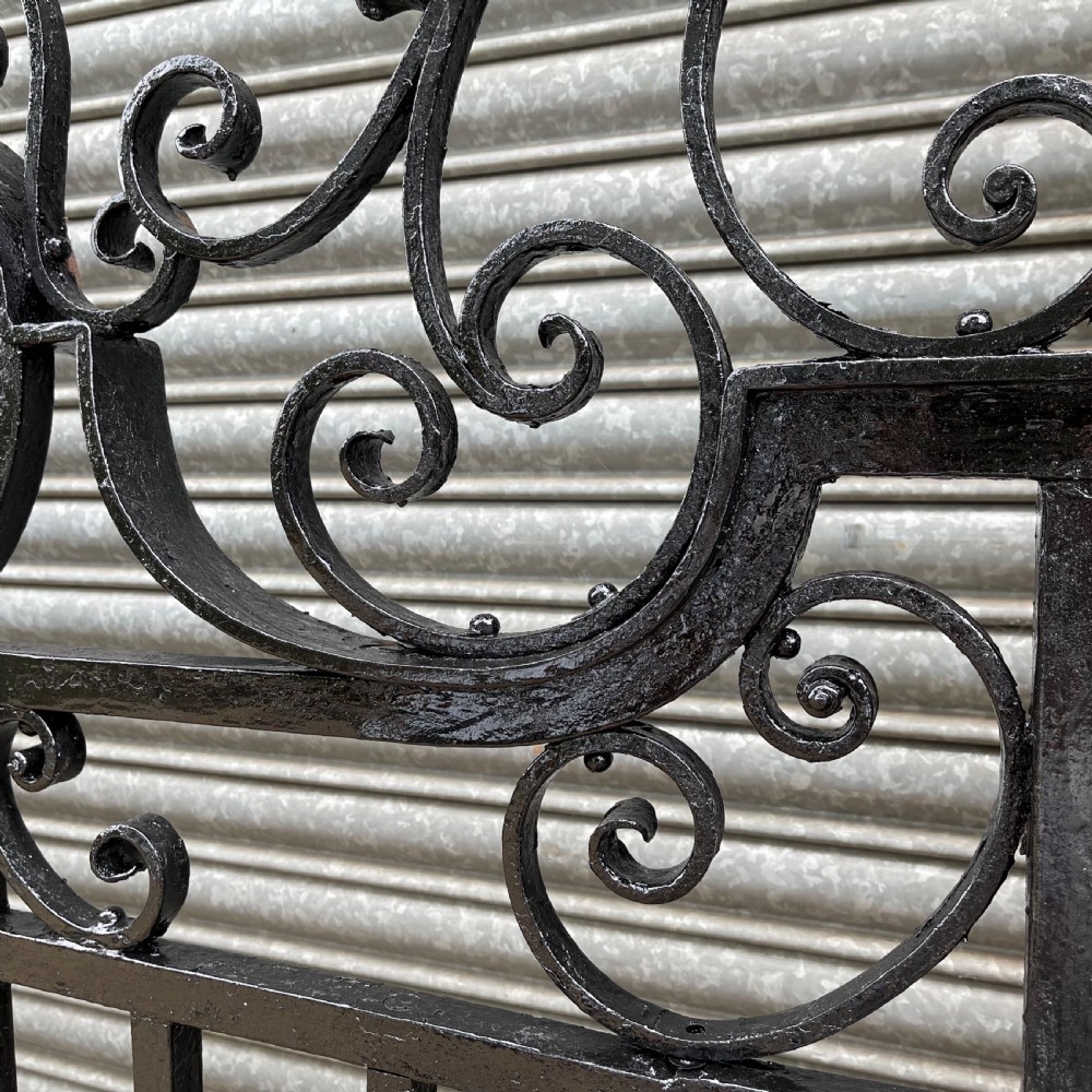Victorian 10ft 6’’ solid wrought iron driveway gates View XIII