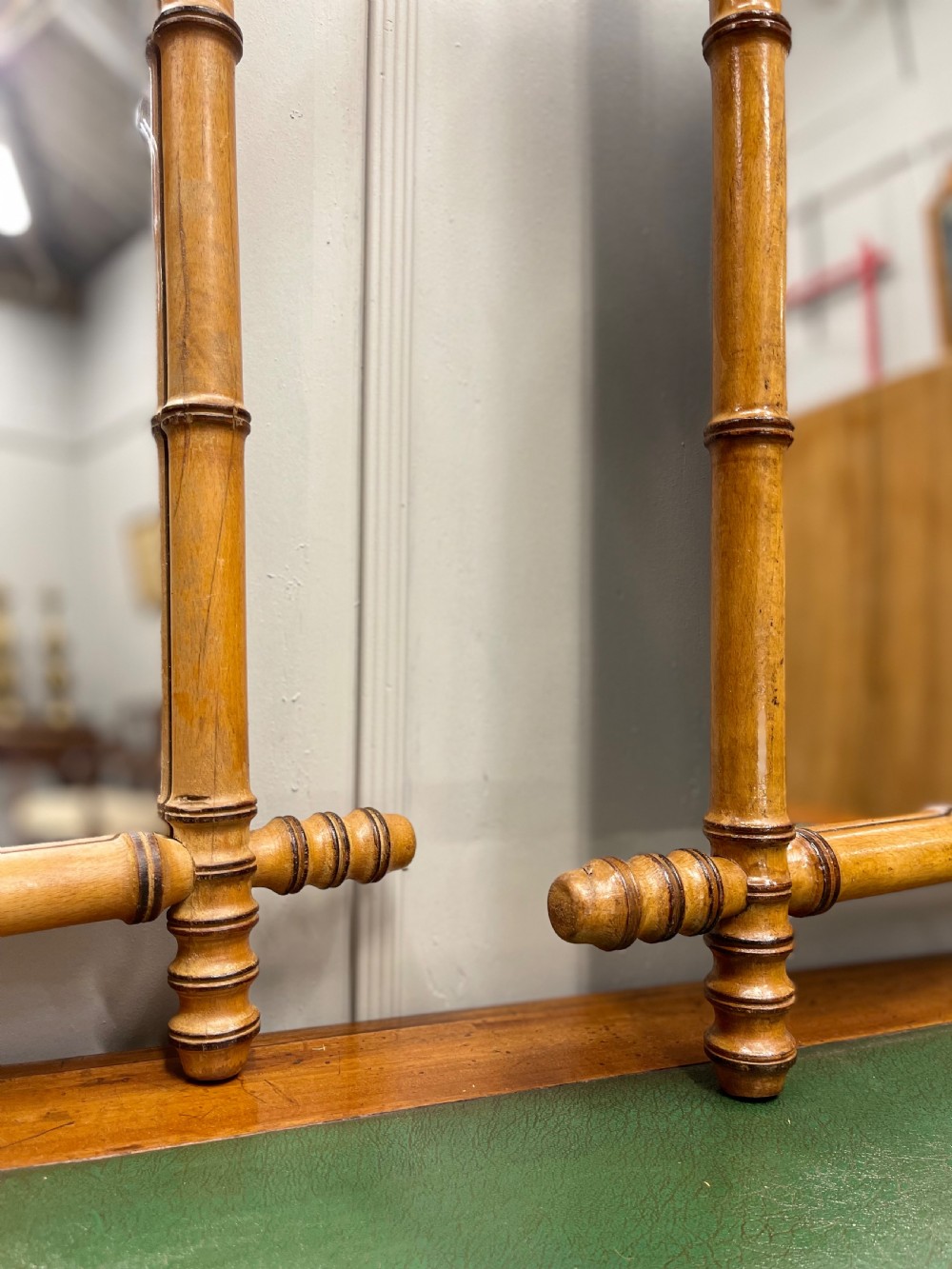 Pair of French faux bamboo mirrors View III