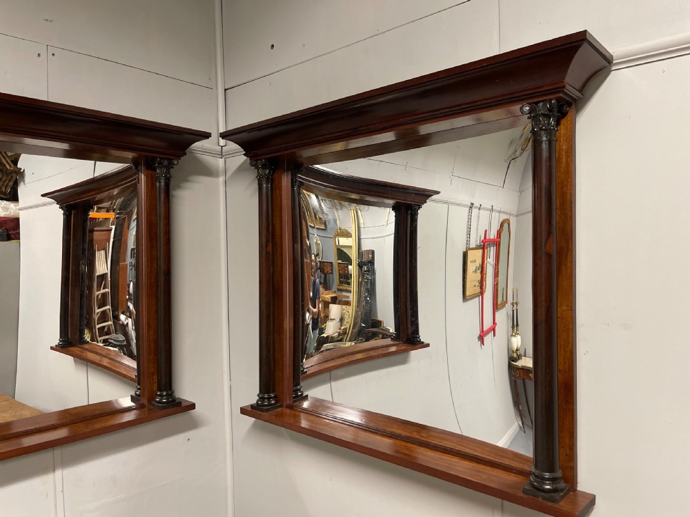 Large pair of late Regency overmantle mirrors View III