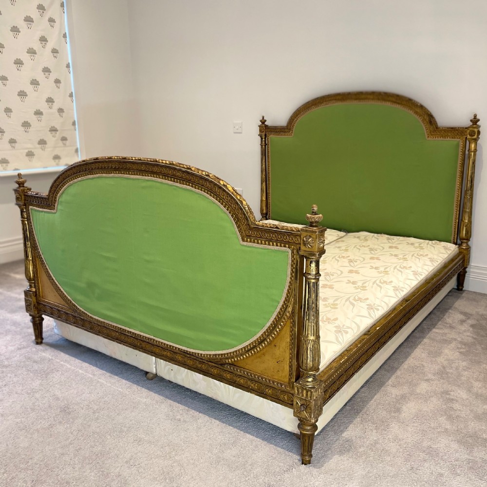 Antique French kingsize gilt bed  View II