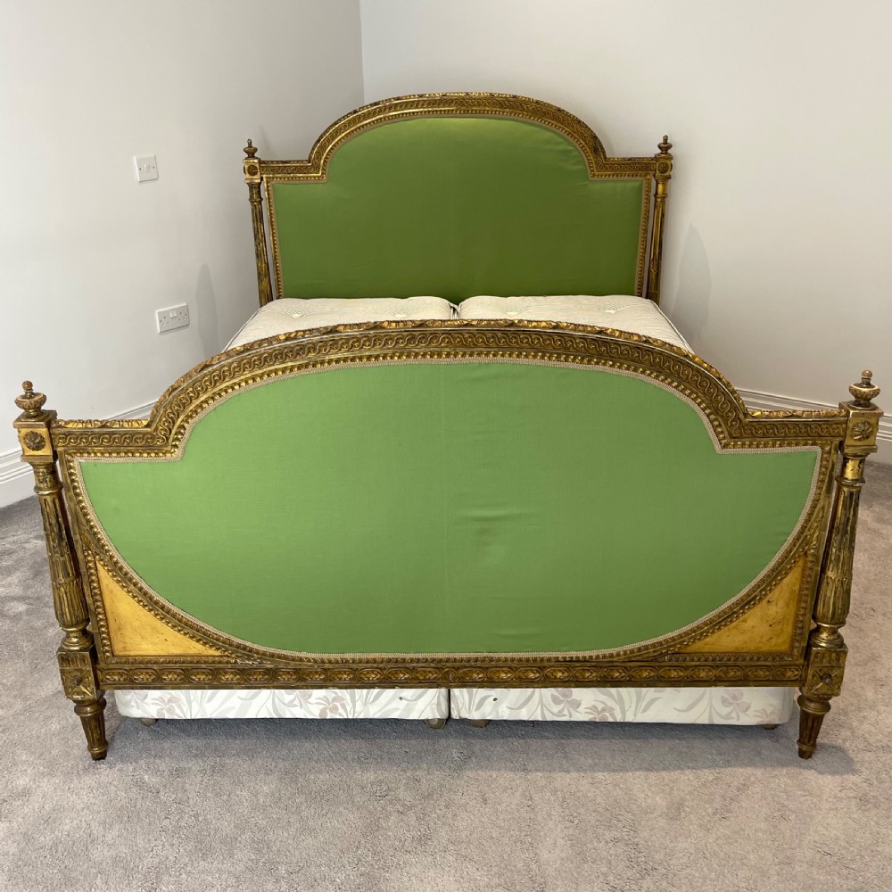 Antique French kingsize gilt bed  View III